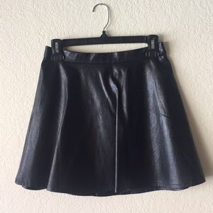 American Eagle Leather Skater Skirt